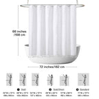 Boho Shower Curtain White Tassel Woven Fabric Short Shower Curtain 72 X 66 Modern Farmhouse Textured Tufted Chevron Striped Mini