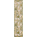 Nourison Aloha Indoor/Outdoor Ivory Green 2'3' X 8' Area Rug, Easy Cleaning, Non-Shedding, Bed Room, Living Room, Dining Room,