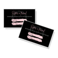 Referral Cards | 50 Pack | One Sided Referral Discount Card | 2X3.5' Inches Business Sized Cards | Black & Rosey Pink Design