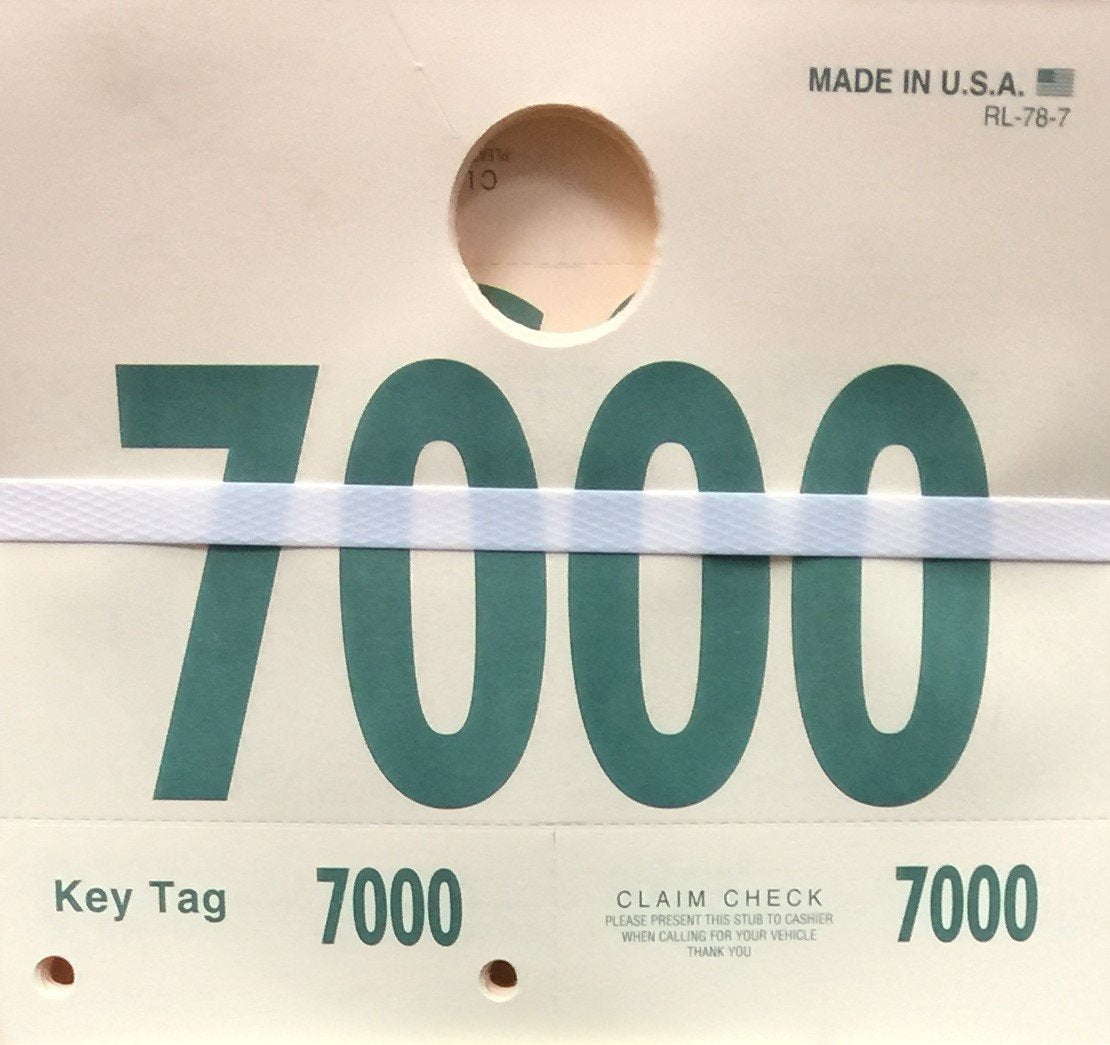 Rl-78 Auto Service 4-Digit Mirror Dispatch Tags (1000/Set) (7000-7999)