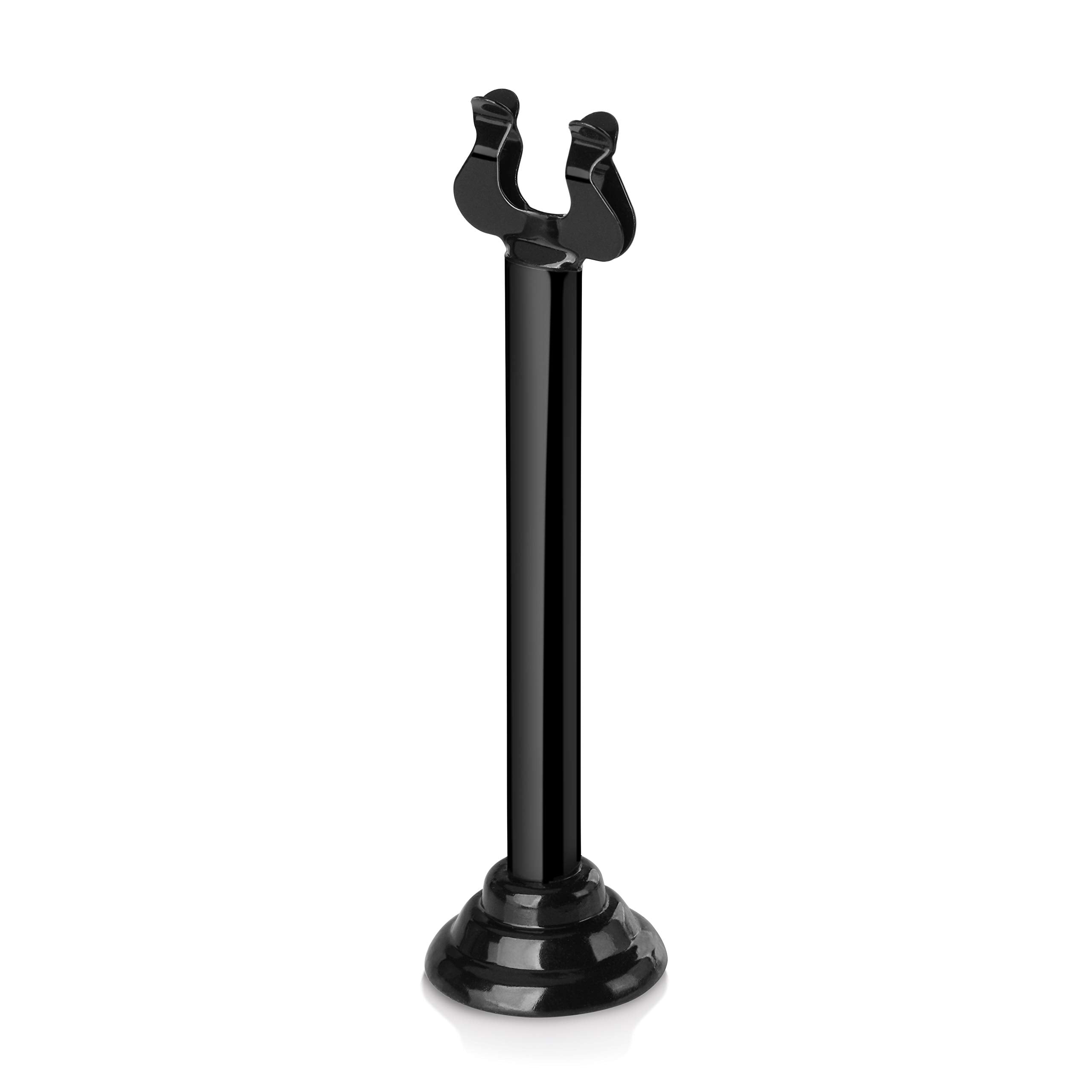 New Star Foodservice 27761 Triton/Ring-Clip Table Number Holder/Number Stand/Place Card Holder, Set Of 12, 4-Inch, Black