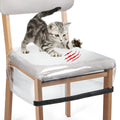 Ofidelity 6 Pack Plastic Chair Covers For Dining Room Chairs, Stain, Water And Kitty Scratch Resistant Clear Pvc Chair Protector With Adjustable Belt Strap For Most 18'- 20' Standard Chair