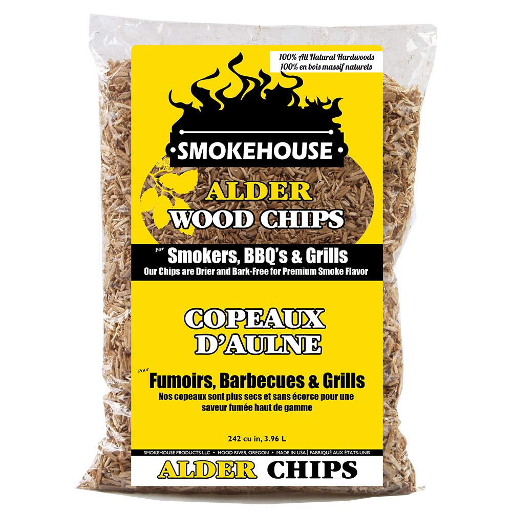 Smokehouse Products All Natural Flavored Wood Smoking Chips- Alder Brown, Medium