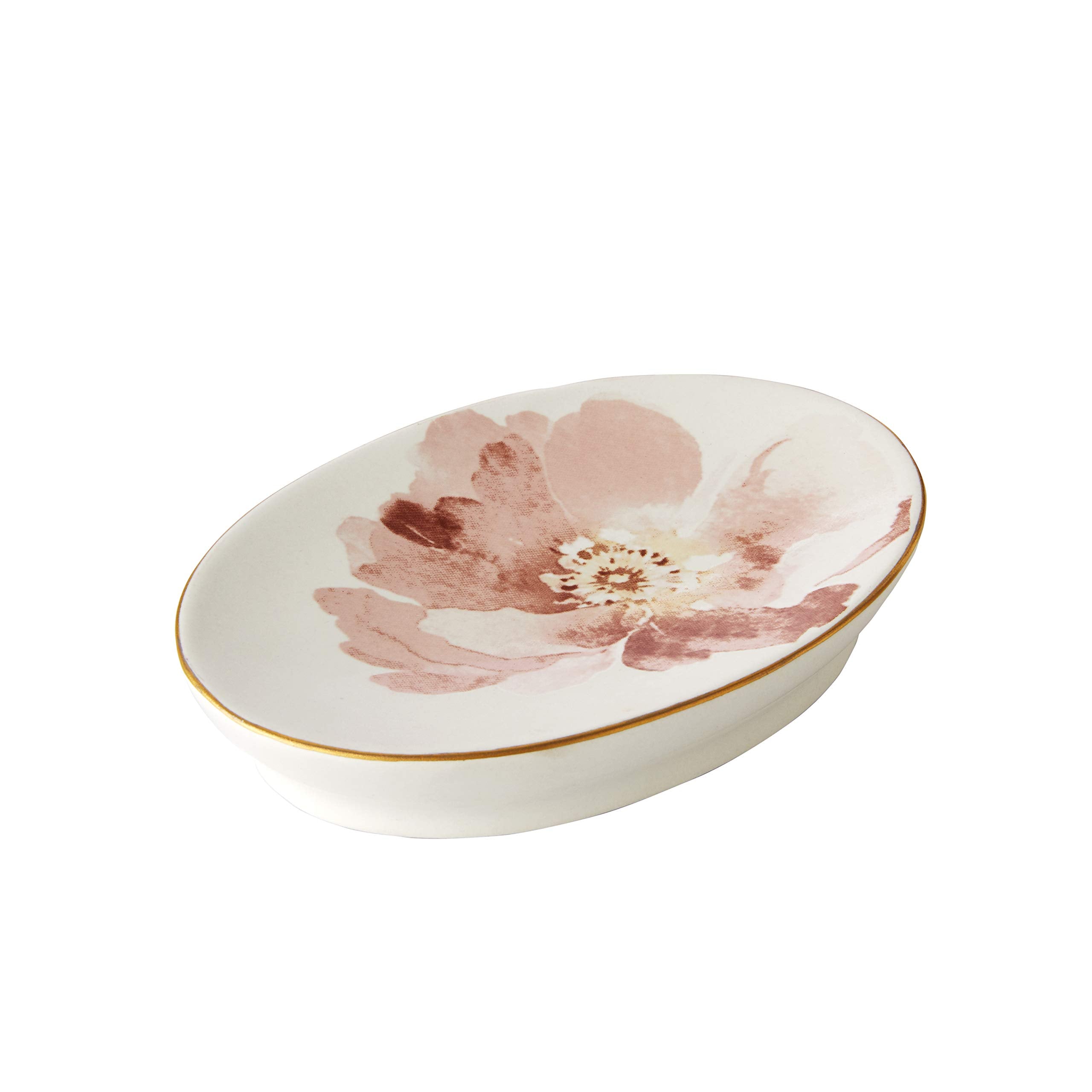 Skl Home Misty Floral Soap Dish, Pink