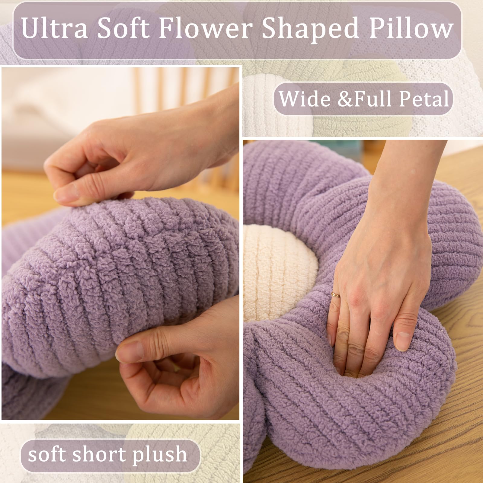 Menoeceus Flower Pillow Daisy Pillow Flower Shaped Throw Pillow Flower Plush Pillow Floor Pillow Cute Decorative Pillows Floor C