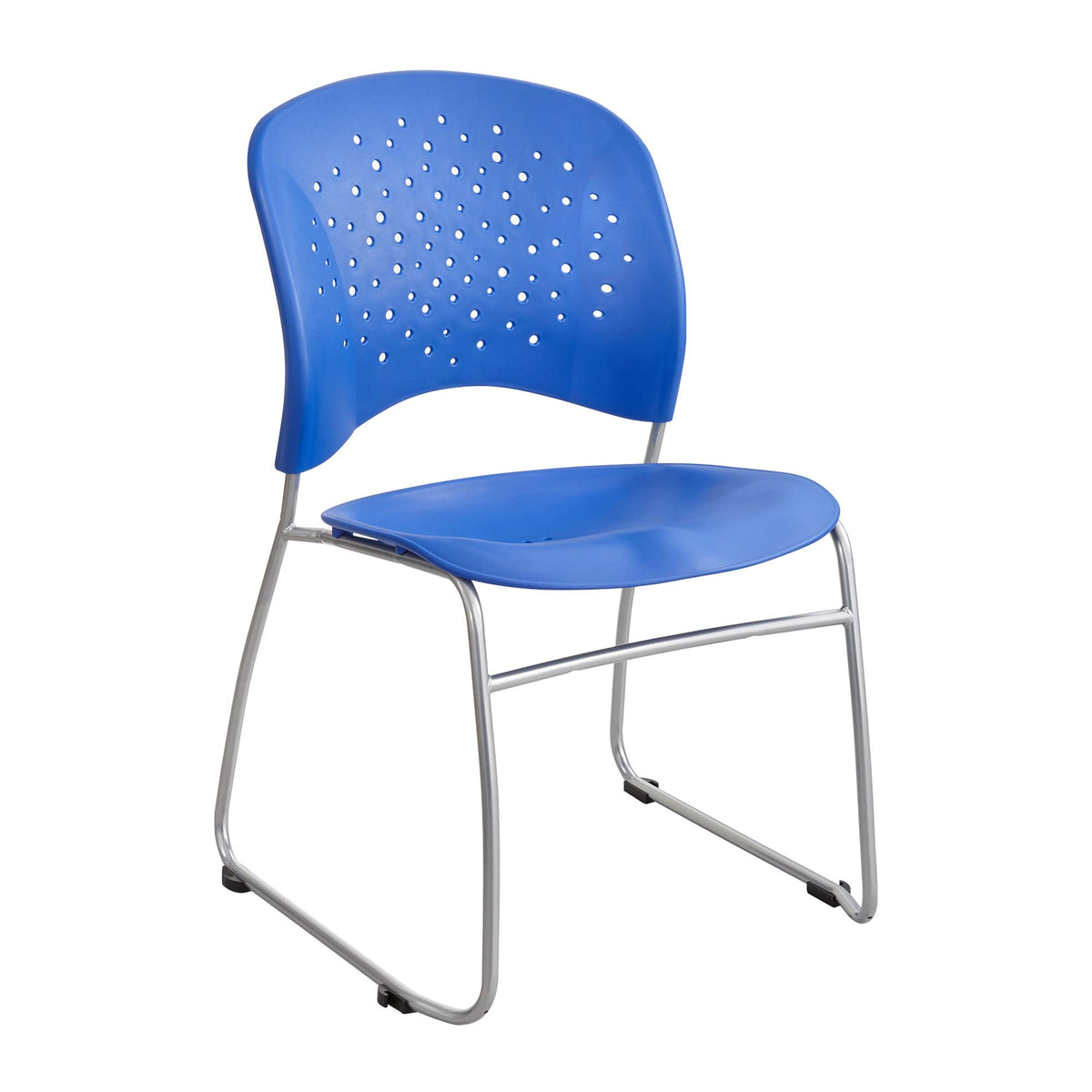 Safco Products 6804BU Reve Guest Chair Sled Base with Round Back, (Qty. 2), Blue