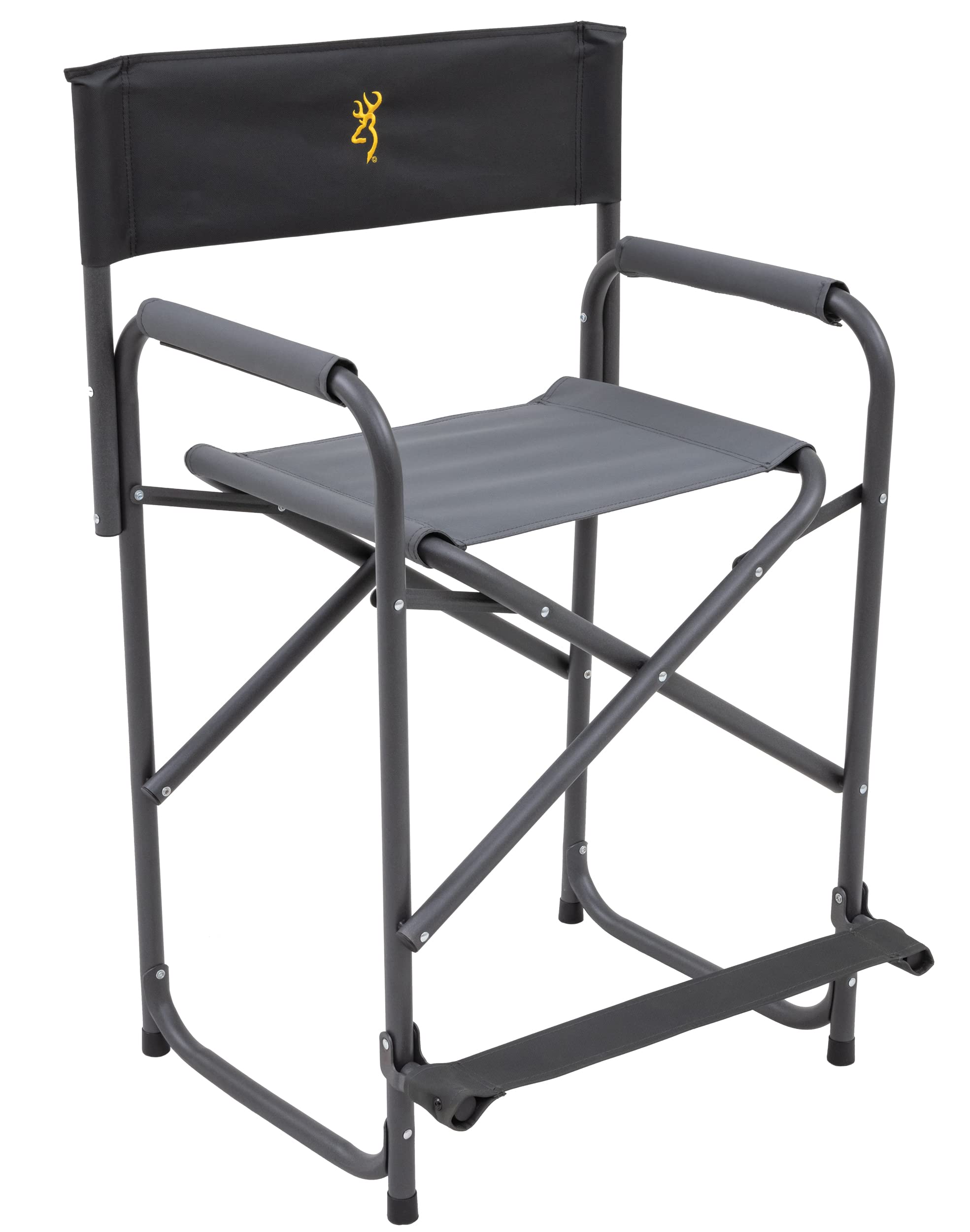 Browning Directors Chair - Outdoor Folding Chairs Made with Durable Fabric and Sturdy Aluminum/Steel Frame, with Extra Tall Seat