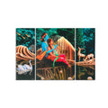 AlertEra Industries Wall Paintings | Wood Wall Art for Bedroom | RadhaKrishna Wall Sculpture | Painting for office | Painting f