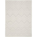 Nourison Versatile Indoor/Outdoor Ivory/White 4' X 6' Area Rug, Easy Cleaning, Non Shedding, Bed Room, Living Room, Dining Room,