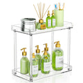 NPPLUS Acrylic Bathroom Counter Organizer, Clear Bathroom Countertop Organizer, 2-Tier Tray Vanity Counter Organizer Shelf, Home
