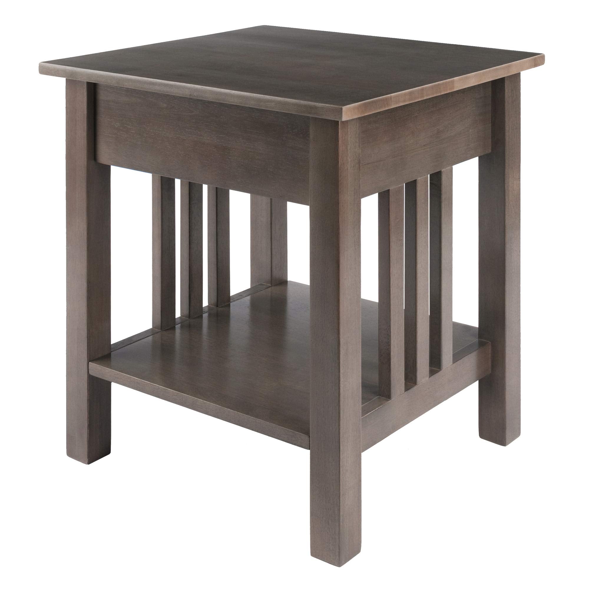 Winsome Stafford Occasional Table, Oyster Gray 19.92 X 18.98 X 22.05