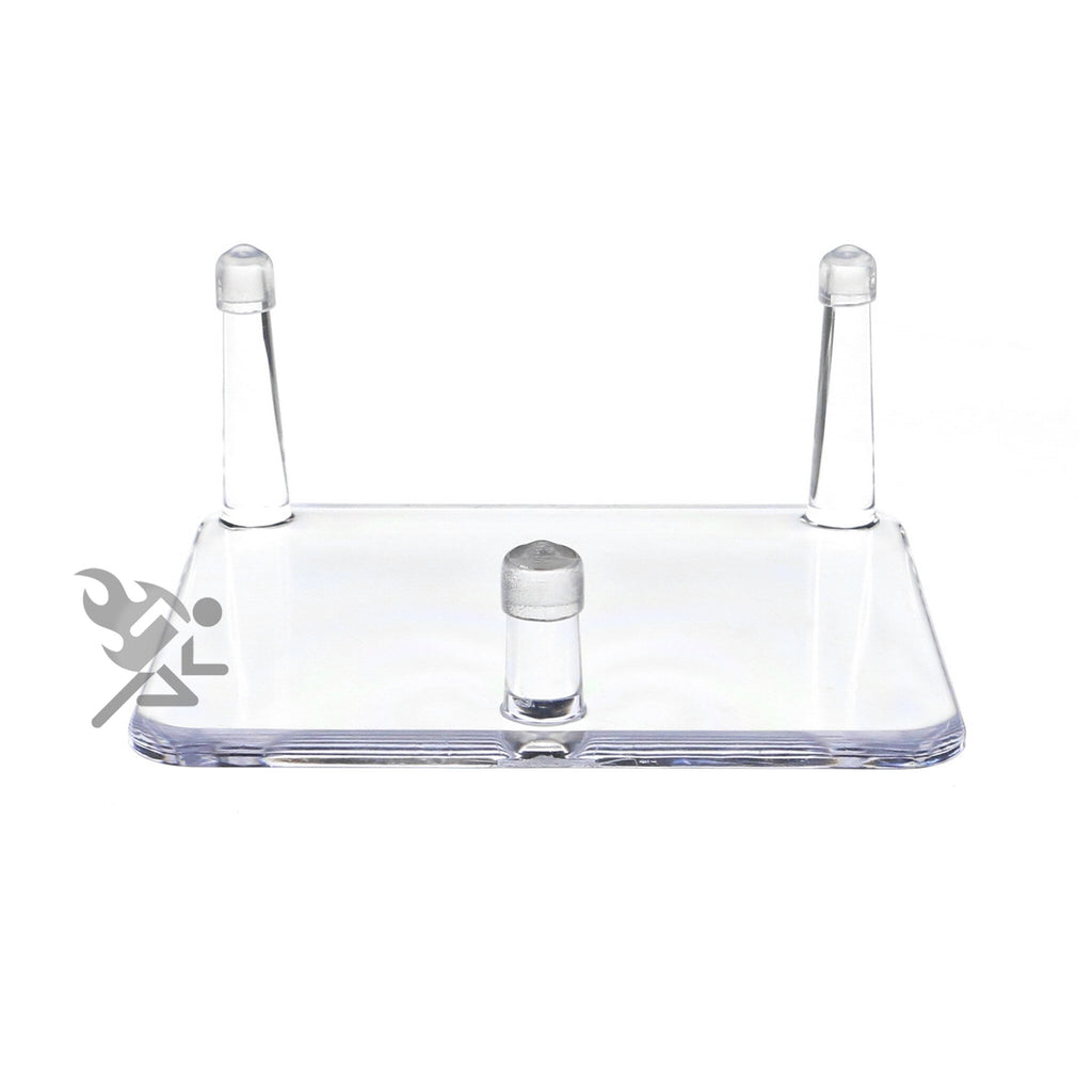 Onfireguy 4.25'' Three-Peg Display Stand Holder With Anti-Scratch Guards For Fossils, Minerals, Rocks, And Geodes, Qty: 1