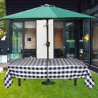 Ehousehome Outdoor Indoor 60X84 Inch Rectangle Tablecloth With Umbrella Hole And Zipper, Waterproof Zippered Patio Table Cloths, Spring/Summer Table Covers For Backyard Circular Table/Bbqs/Picnic