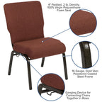 Flash Furniture Advantage 20.5 In. Cinnamon Molded Foam Church Chair