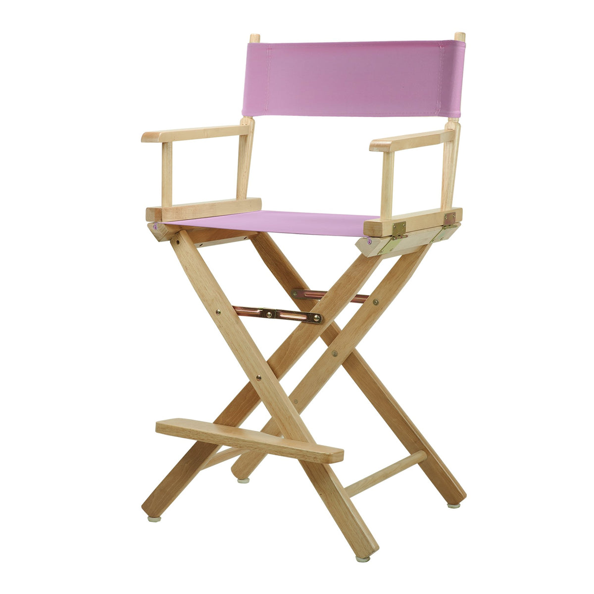 Casual Home 220-00/021-22 Director Chair 24&quot; - Counter Height Natural Frame/Pink Canvas