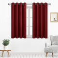 Dwcn Burgundy Curtains For Living Room, Short Blackout Curtains For Small Window, Thermal Curtains 54 Inches Long, Room Darkenin