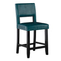 Linon Vega, Blue/Black Counter Stool, 19W x 20D x 38.5H,