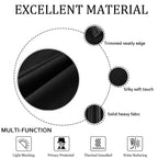 Smiletime Black 63 In Long Velvet Curtains With Grommet, Thermal Insulated Super Soft Privacy Noise Reducing Light Blocking Velv