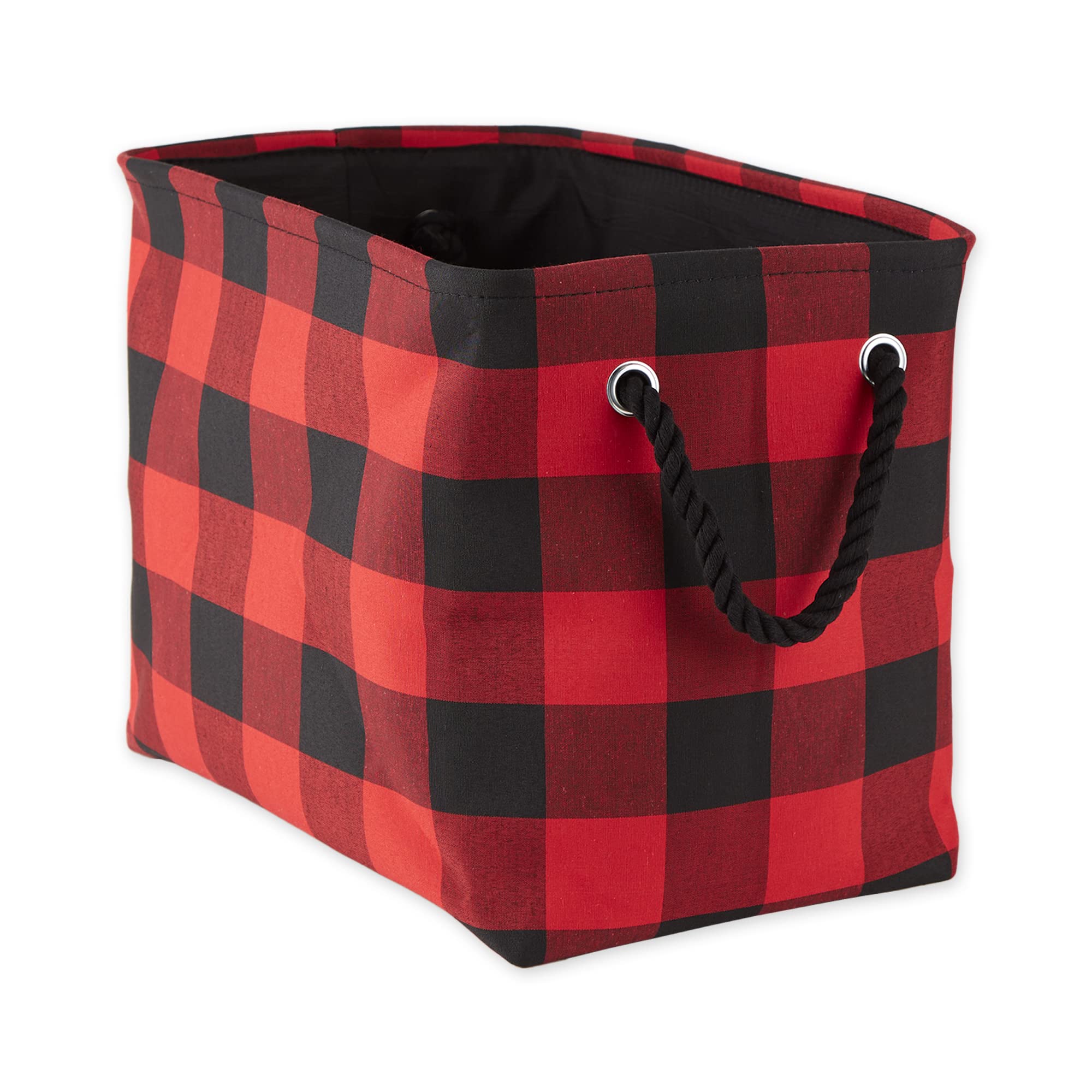 Dii Buffalo Check Storage Collection Collapsible Bin With Handles, Med ...