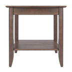 Ergode Deluxe Wood Sasha Accent Table | Sleek Curved Design | Ample Storage | Black Finish | Multiple Finishes Available | Assembly Hardware Included | 20' W x 20' D x 27' H (16622-VV)