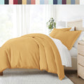 Linen Market Duvet Cover Queen (Gold) - Experience Hotel-Like Comfort With Unparalleled Softness, Exquisite Prints & Solid Color
