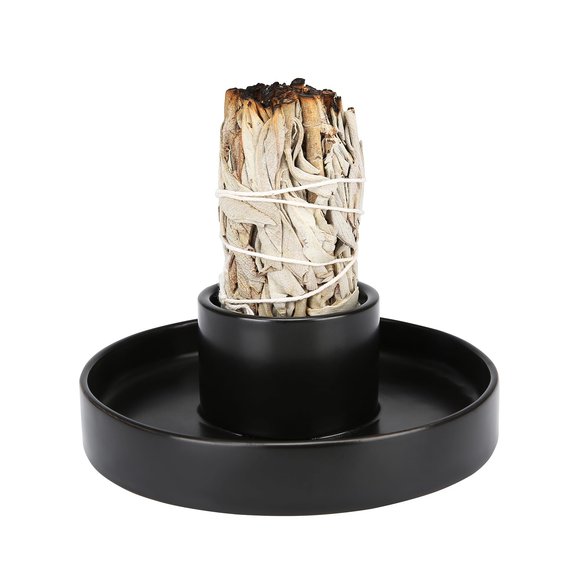 YIASSON Sage Holder, Smudge Bowl, Sage Holder for Burning, Sage Holder Bowl, Ceramic Sage Bowl, Palo Santo Holder