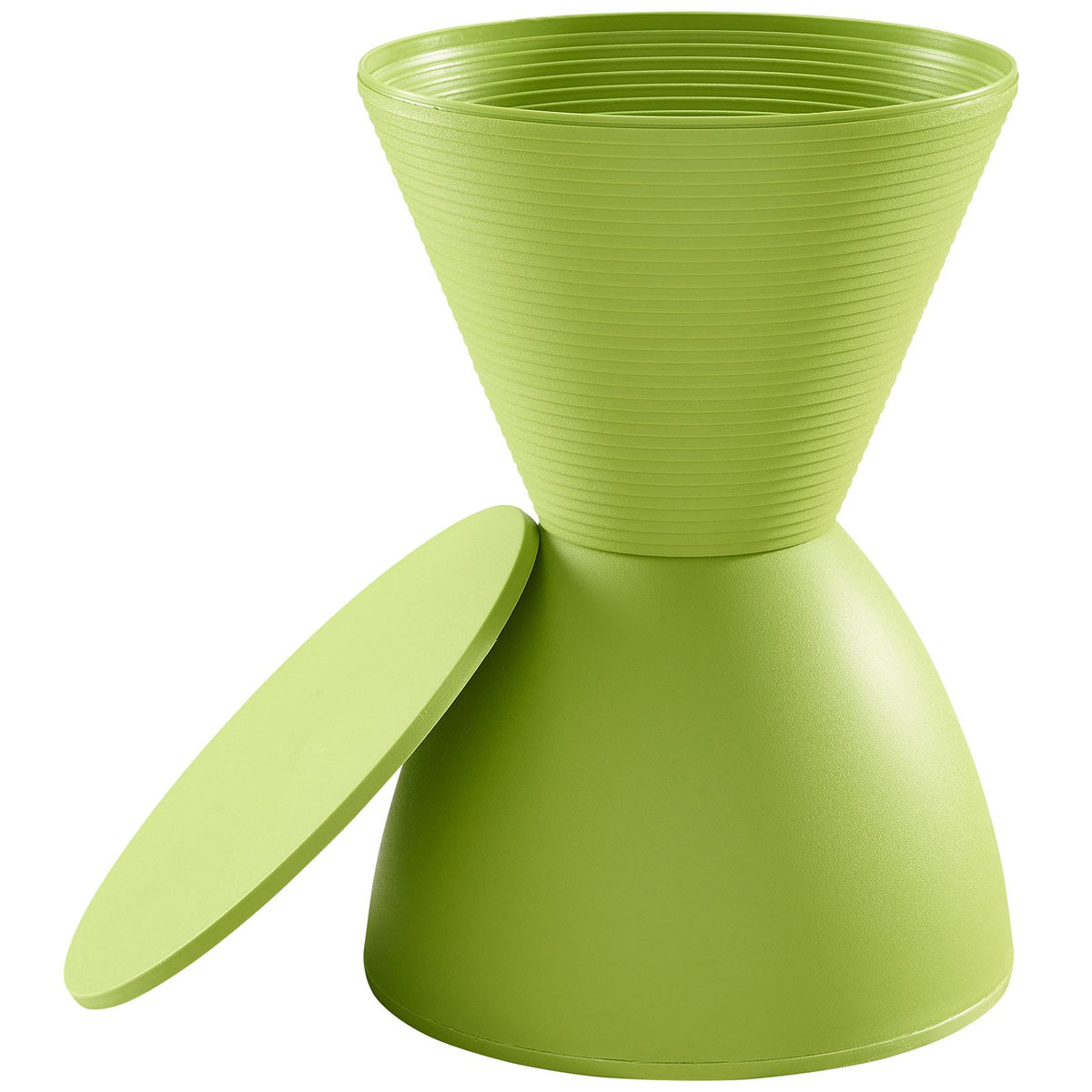 Modway Haste Contemporary Modern Hourglass Accent Stool In Green