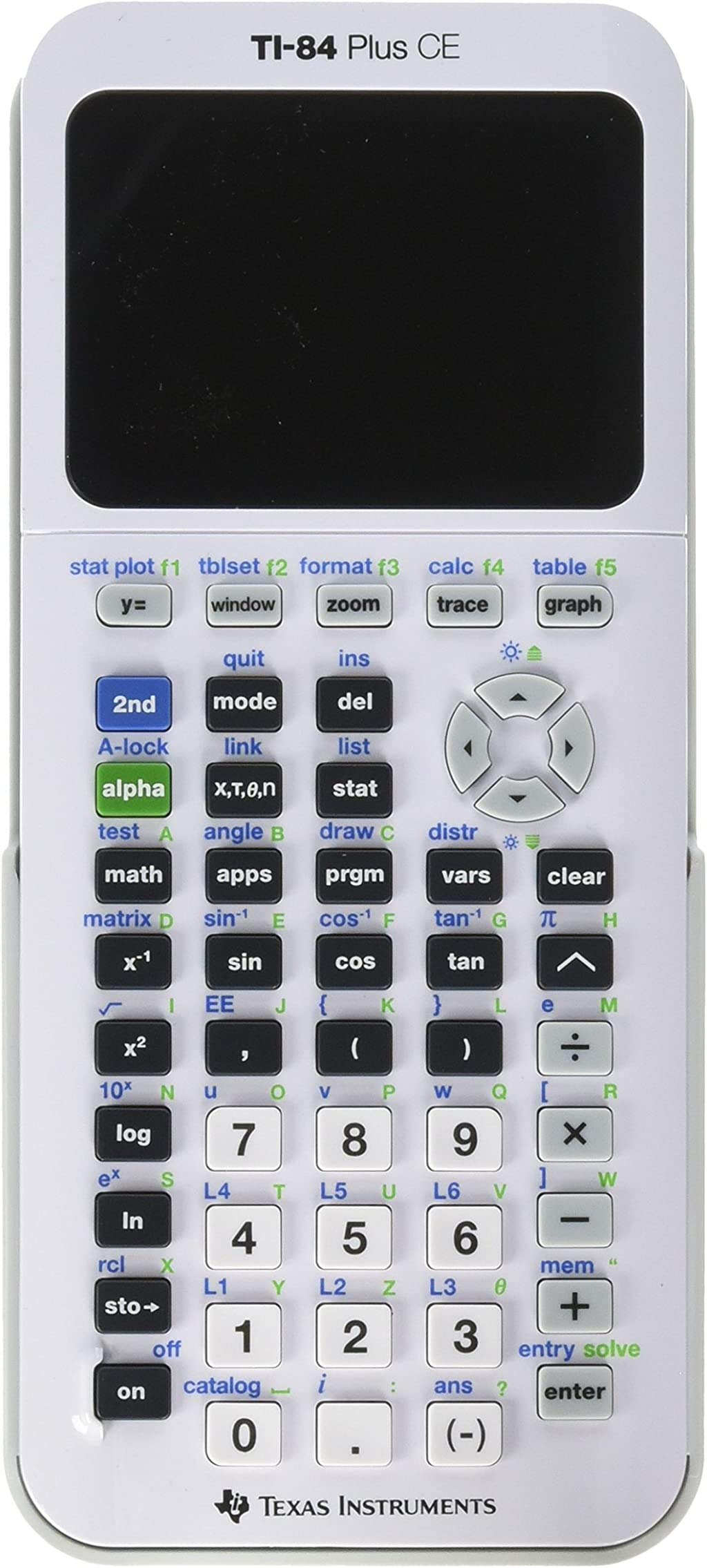 Texas Instruments Ti-84 Plus Ce Graphing Calculator, White