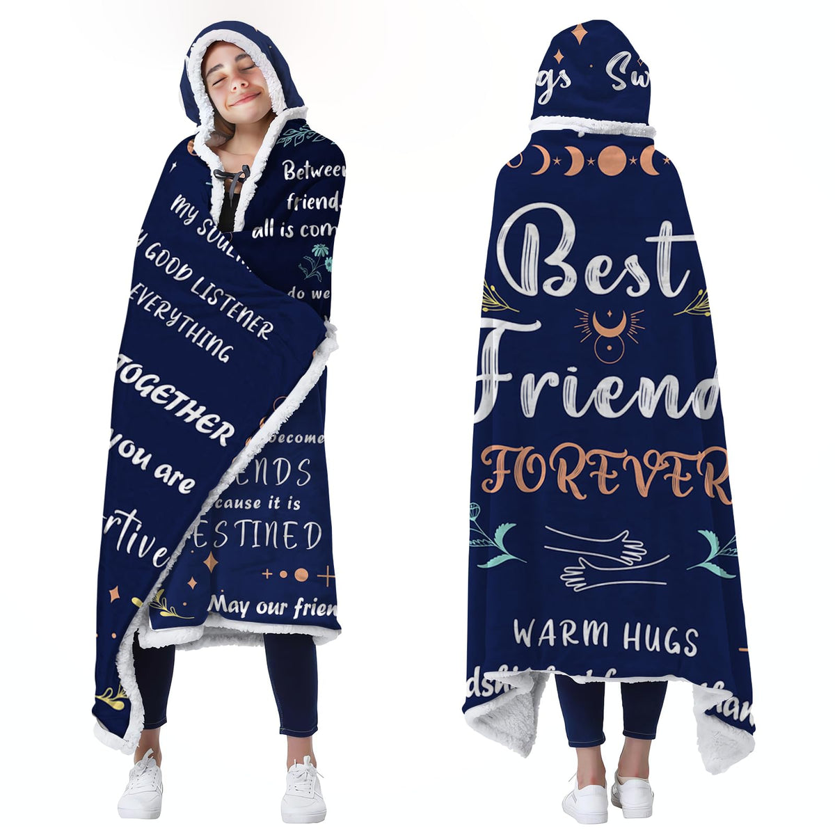 Friendship Blanket Hoodie For Women, For Women, Birthday Gifts For Women Friendship, Ideal Friendship Gifts For International Fr