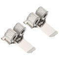 Patikil Pen Holder Clips, 2Pcs Metal Portable Double Spring Loop Pencil Organizer For Office Business Pocket Notebook Clipboard,
