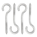 5 Inch 4-Pack 304 Stainless Steel Heavy-Duty Screw Eye Hook Eye Bolts, Suitable For Rowing Racks, Hammock, Awning, Hanging Chair