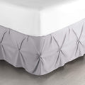Nestl Grey Lavender Bed Skirt Queen Size, Pinch Pleat Queen Bed Skirt, 14 ' Inch Drop Queen Bedskirt, Hotel Quality Grey Lavend