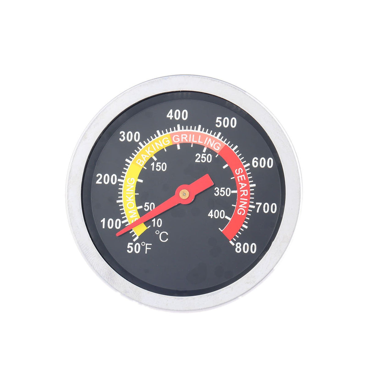 Mtsooning 2 3/8' Face 800F Charcoal Bbq Thermometer, Barbecue Temperature Gauge Grill Pit Wood Smoker Outdoor Meat Beef Pork La