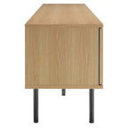 Modway Cambria Rattan and Particleboard TV Stand for TVs up to 70" in Oak