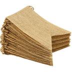 LEOBRO 48 Pcs Burlap Banner, 30 Ft Swallowtail Flag, DIY Decoration for Holidays, Wedding, Camping, Party, New Year Decorations,