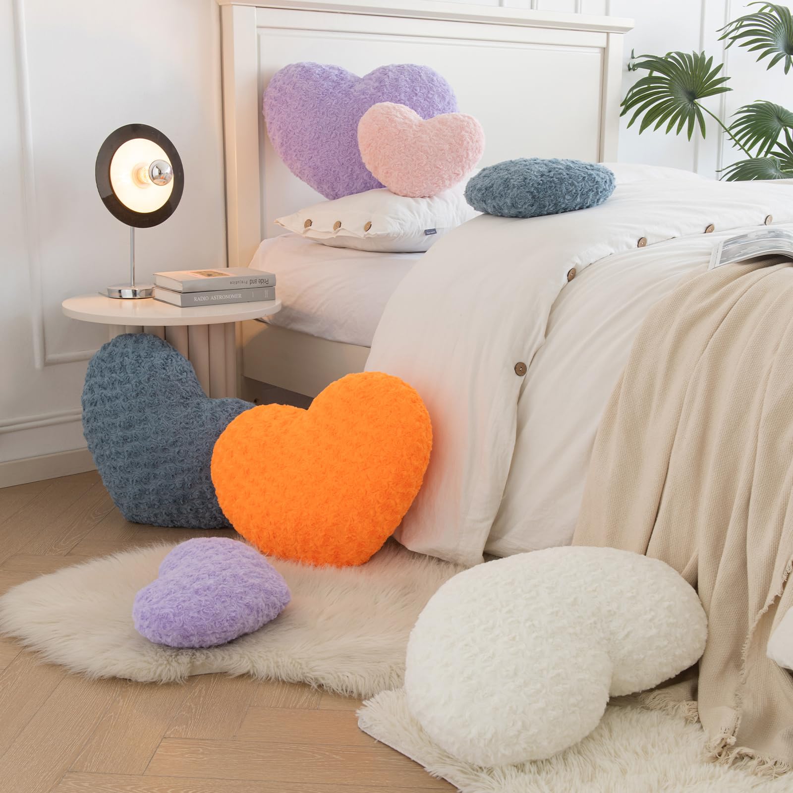 Heart Pillow, Soft Heart Shaped Pillow With Room Decorative Throw Pillows For Bed Couch Chair Sofa, Heart Shaped Cute Throw Pill