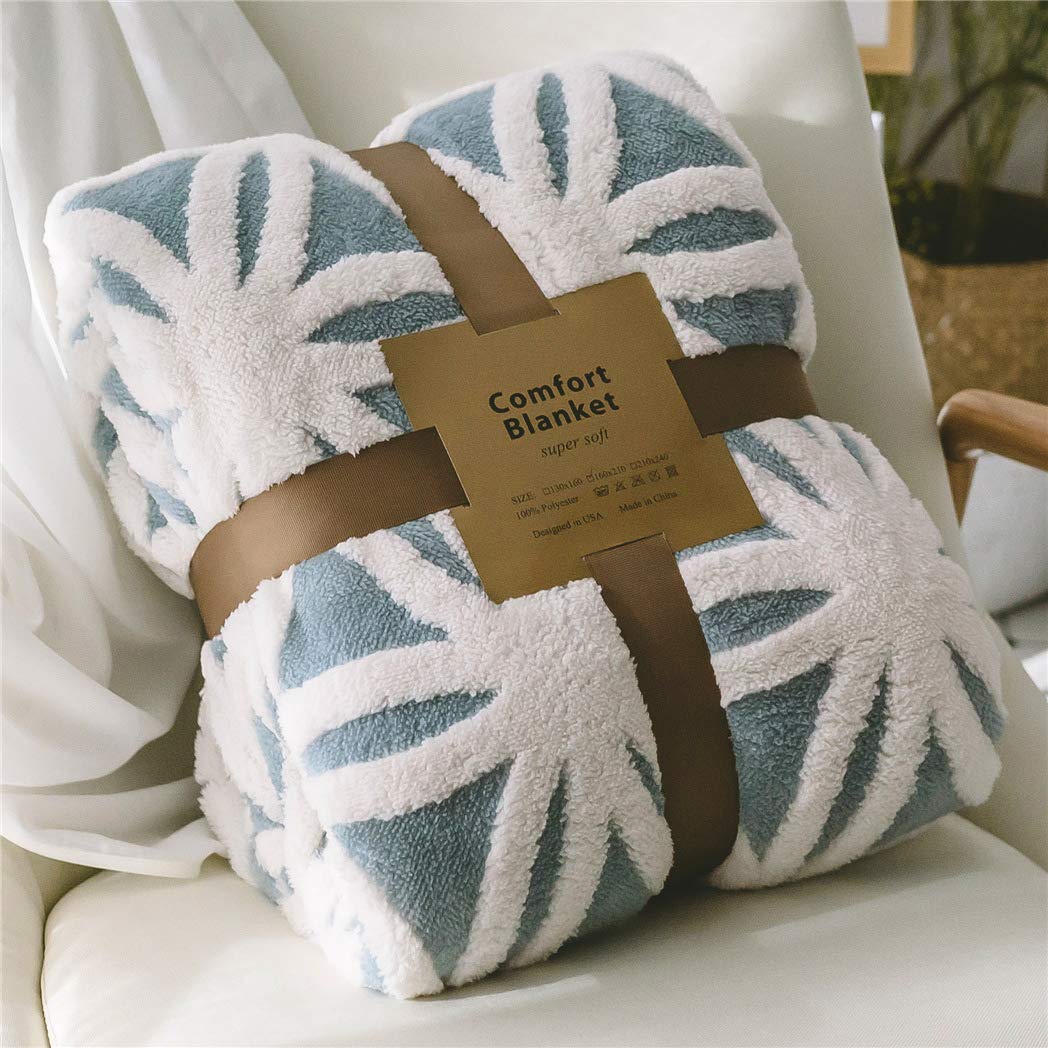 LOMAO Sherpa Fleece Blanket for Mom Cozy Soft Throw Blanket for Women Men Easter Gifts Dual Sided Couch Sofa Bed Blanket (Light 