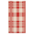 SAFAVIEH Courtyard Collection Accent Rug - 4 x 57, Red & Bone, Plaid Design, Non-Shedding & Easy Care, Indoor/Outdoor & Washab