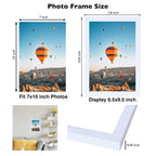 Jcjmy 7X10 Picture Frame Set Of 6 White For Wall Hanging Or Tabletop- Wall Mounting Horizontally Or Vertically, 7 X 10 Wall Gall