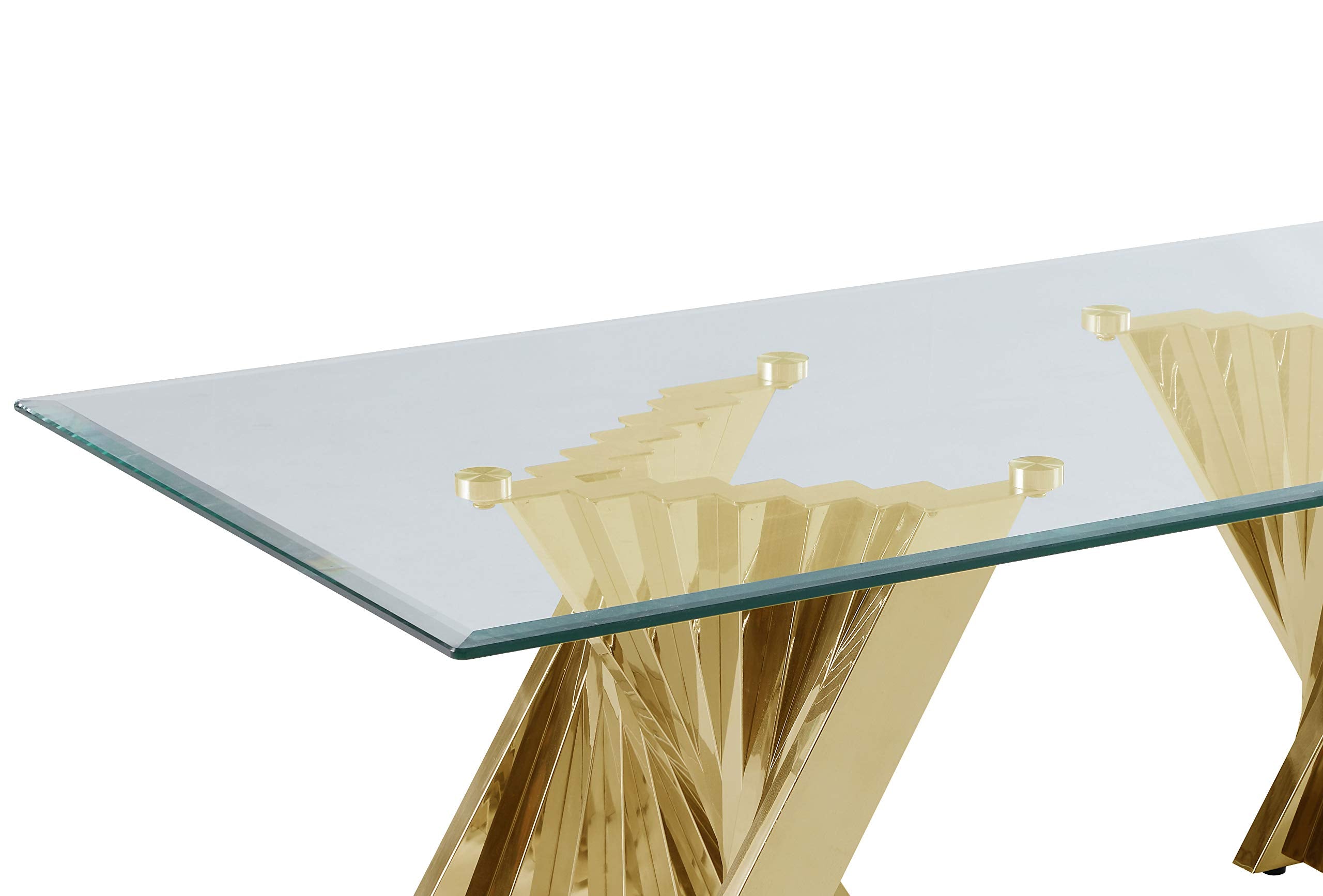 Best Quality Furniture CT04-05 Coffee Table Set, Gold