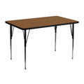 Flash Furniture 30x48 REC Oak Activity table, 30" W x 48" D x 30.25" H
