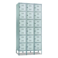 Safco 5527GR ThreeColumn Box Locker, 36w x 18d x 78h, TwoTone Gray