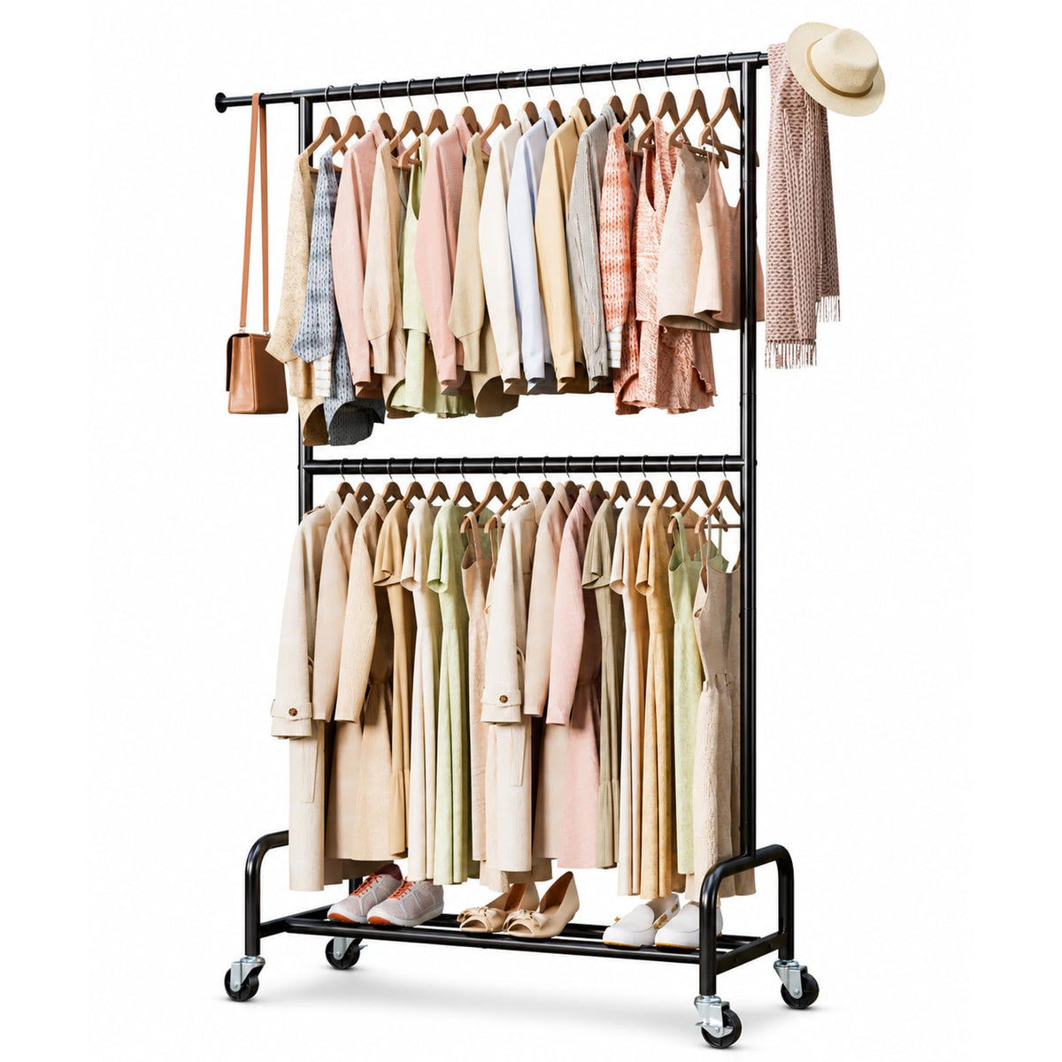 Homde Sturdy Clothes Rack for Bedroom: 462 lbs Heavy Duty Capacity