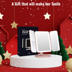 Easehold Rechargeable Vanity Mirror With Lights, 116 Leds Makeup Mirror, 3-Color Lighted Makeup Mirror, 2X/3X/10X Magnification,