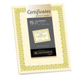 Southworth Premium Foil Certificates, 8 1/2' X 11', 66 Lb, Ivory/Gold Foil Fleur, Pack Of 15
