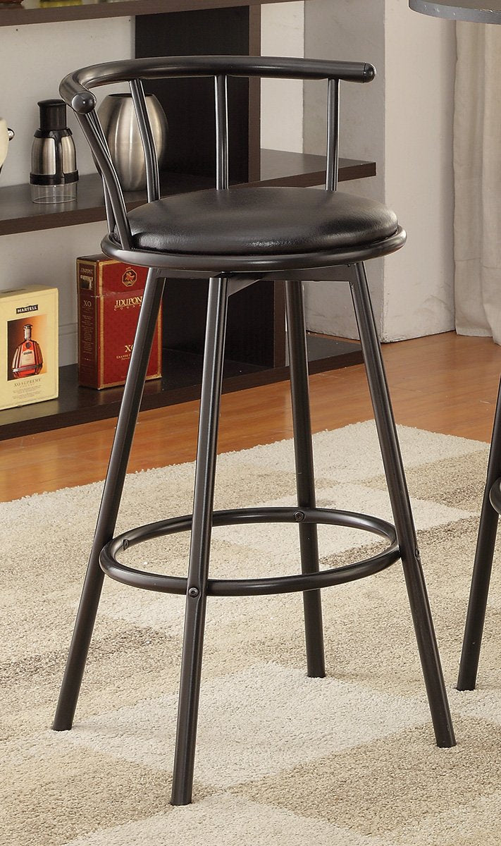 Wildon Home Oro Valley 29&quot; Barstool In Satin Black [Set Of 2]