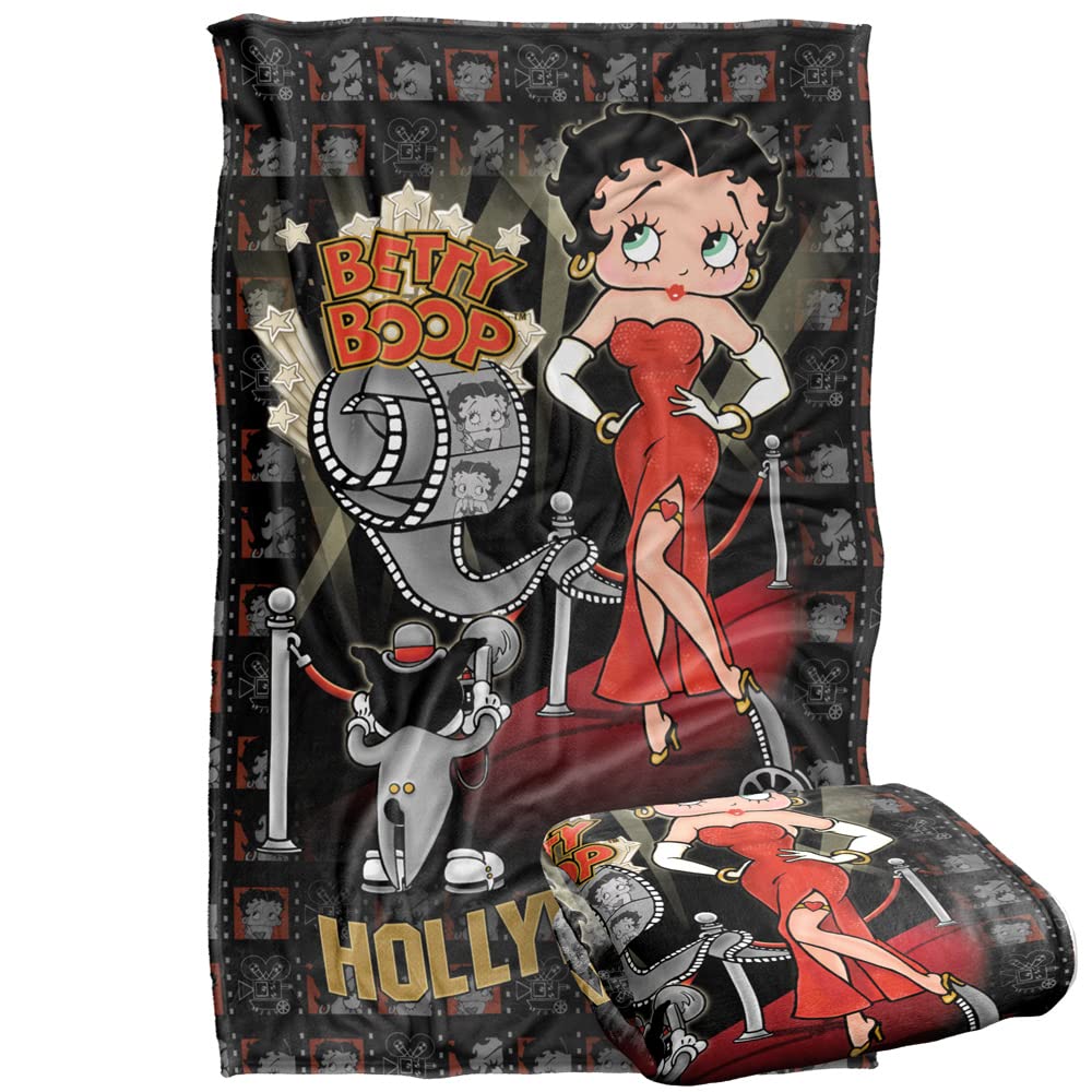 Betty Boop Hollywood Nights Silky Touch Super Soft Throw Blanket 36' X 58'