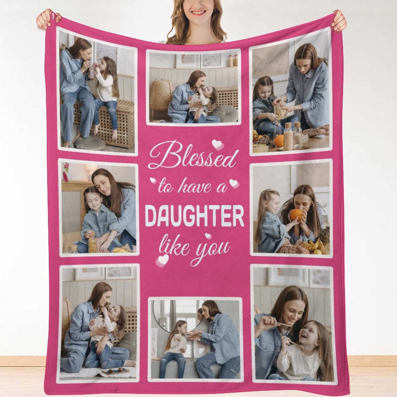 Gifts For Daughter Mothers Day Custom Blankets With Photos For Daughter Personalized Birthday Gifts Picture Blanket Customized B