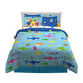 Franco Kids Bedding Super Soft Comforter And Sheet Set With Sham, 7 Piece Full Size, Baby Shark
