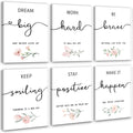 Inspirational Wall Art for Bedroom, Motivational Office Wall Art Decor, Framed Canvas Wall Art for Women, Girls, Positive Affirm